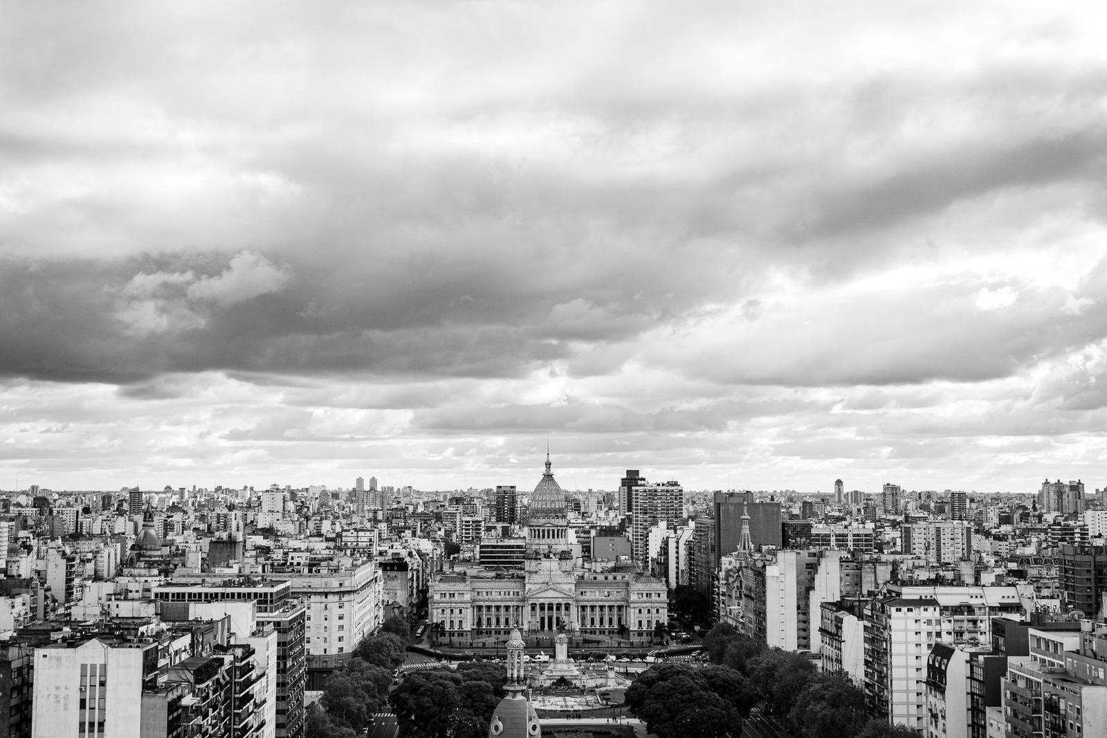 Stunning Black and White View of Buenos Aires Skyline