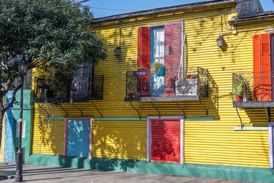 Vibrant Colors on a La Boca Balcony in Buenos Aires